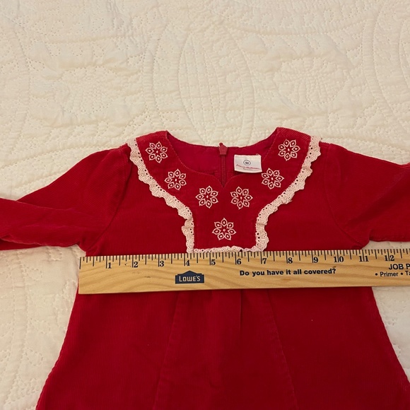 Hanna Andersson Corduroy Red Dress Snow Flake 100 - Picture 7 of 12